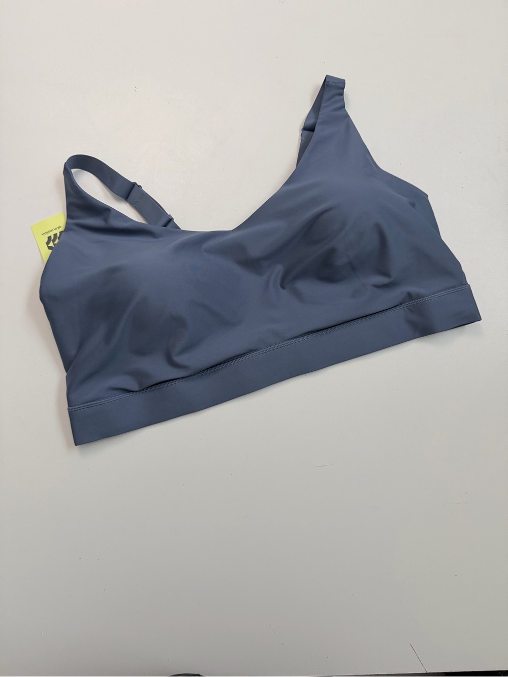 All In Motion Sports Bra Effortless Support Lined Padded Adjustable Wicking Blue